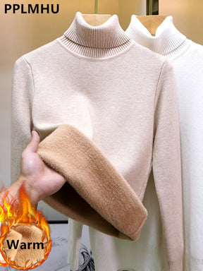 Gefütterter Rollkragenpullover