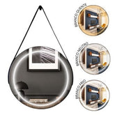 Adnet 45 cm runder LED-Spiegel mit Griff, 3 Farben